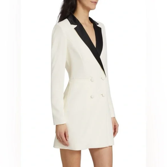 NWT $550 Alice + Olivia Kryie Tuxedo Blazer Dress - Picture 9 of 14